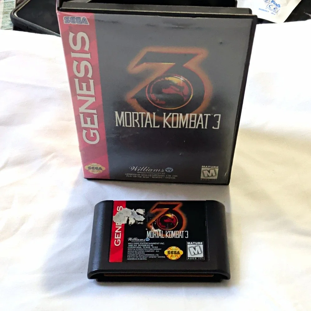 Williams Mortal Kombat 3 Sega Genesis Fighting Game Multiplayer NTSC-U/C